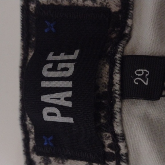 PAIGE Snakeskin hoxton slim Jeans size 29 raw him - Picture 5 of 12